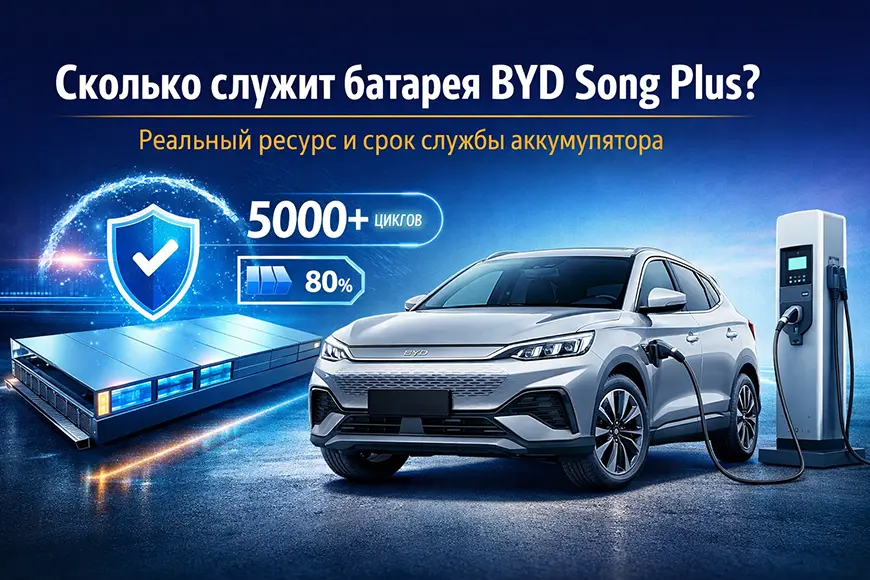 Ресурс батареи BYD Song Plus с технологией Blade Battery более 5000 циклов заряд разряд Ресурс батареи BYD Song Plus с технологией Blade Battery более 5000 циклов заряд разряд