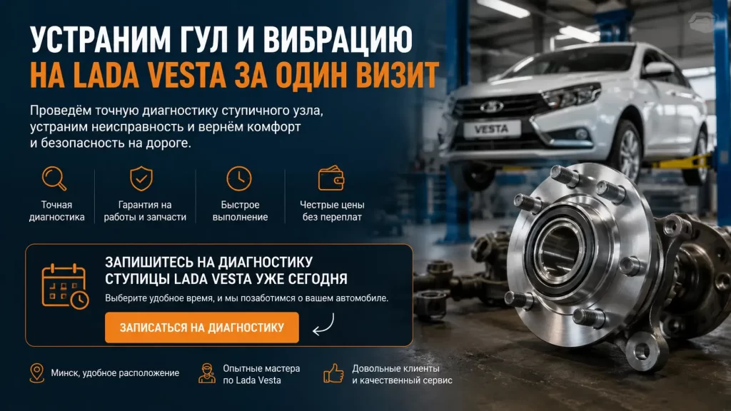 Диагностика ступицы Lada Vesta Минск